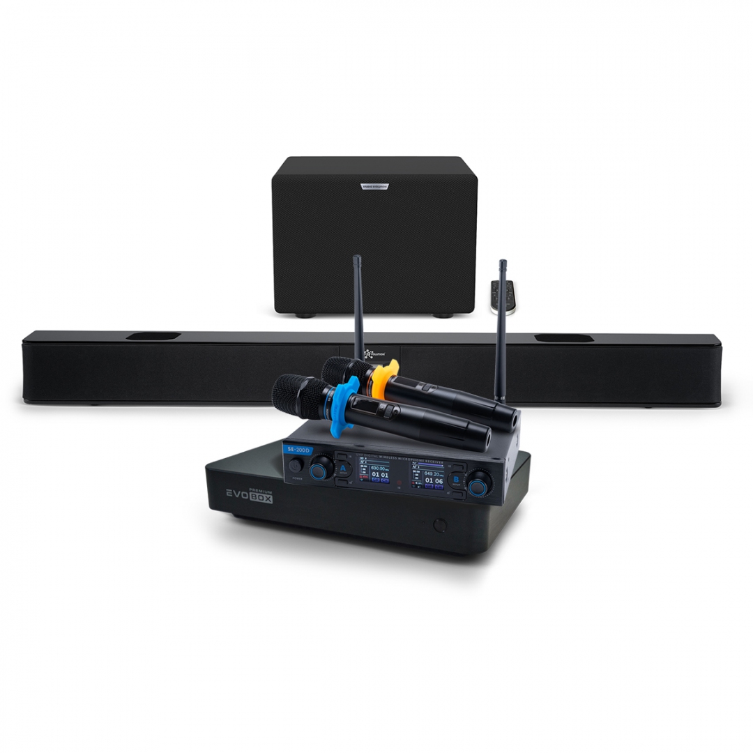 Hi-End караоке-система EVOBOX Premium + EvoSoundBar (саундбар с караоке) в Нижней Салде