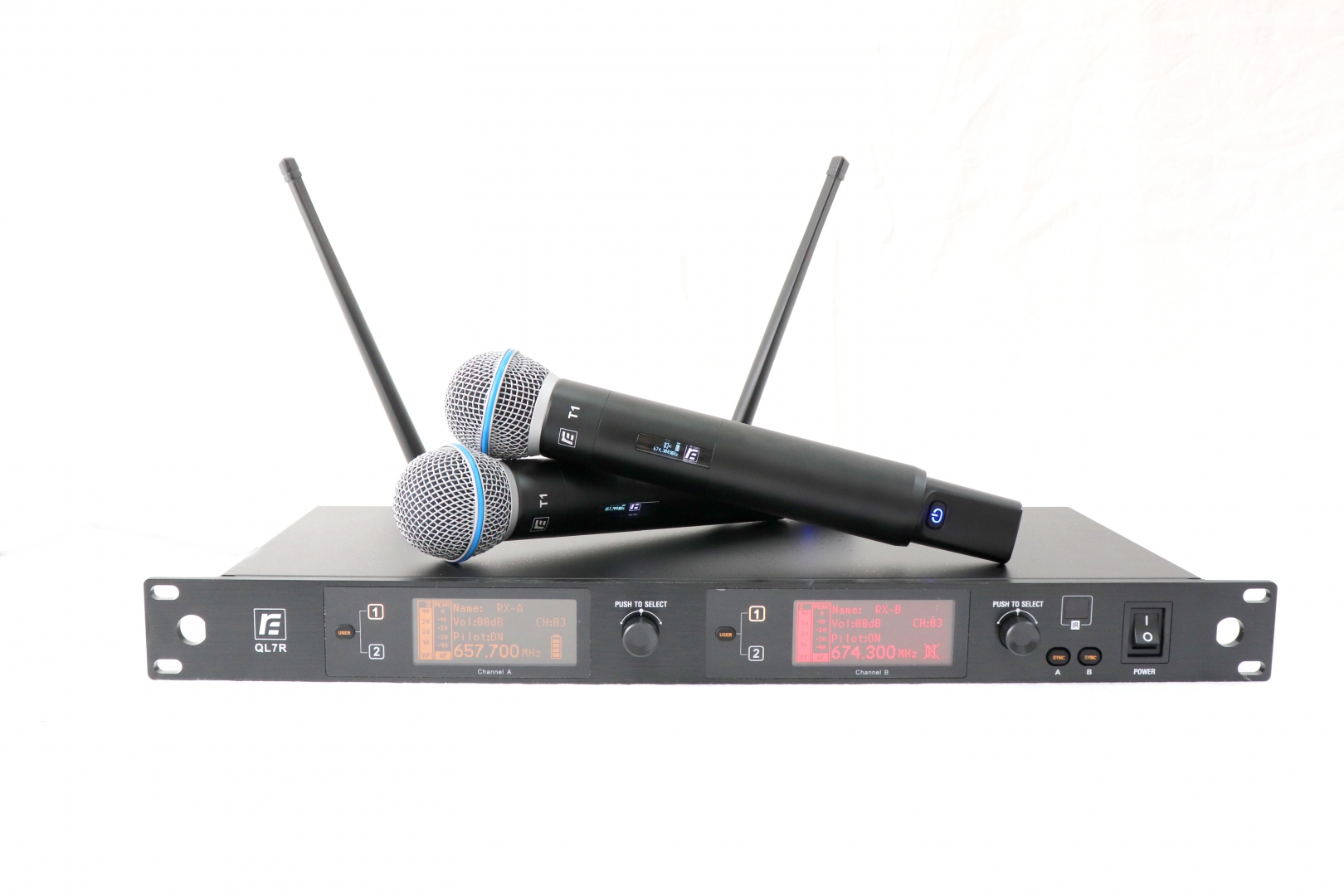 RFIntell QL7R/T1-A 651,800-683,400 МГц 2-канальная радиосистема с 2-мя ручными микрофонами в Нижней Салде