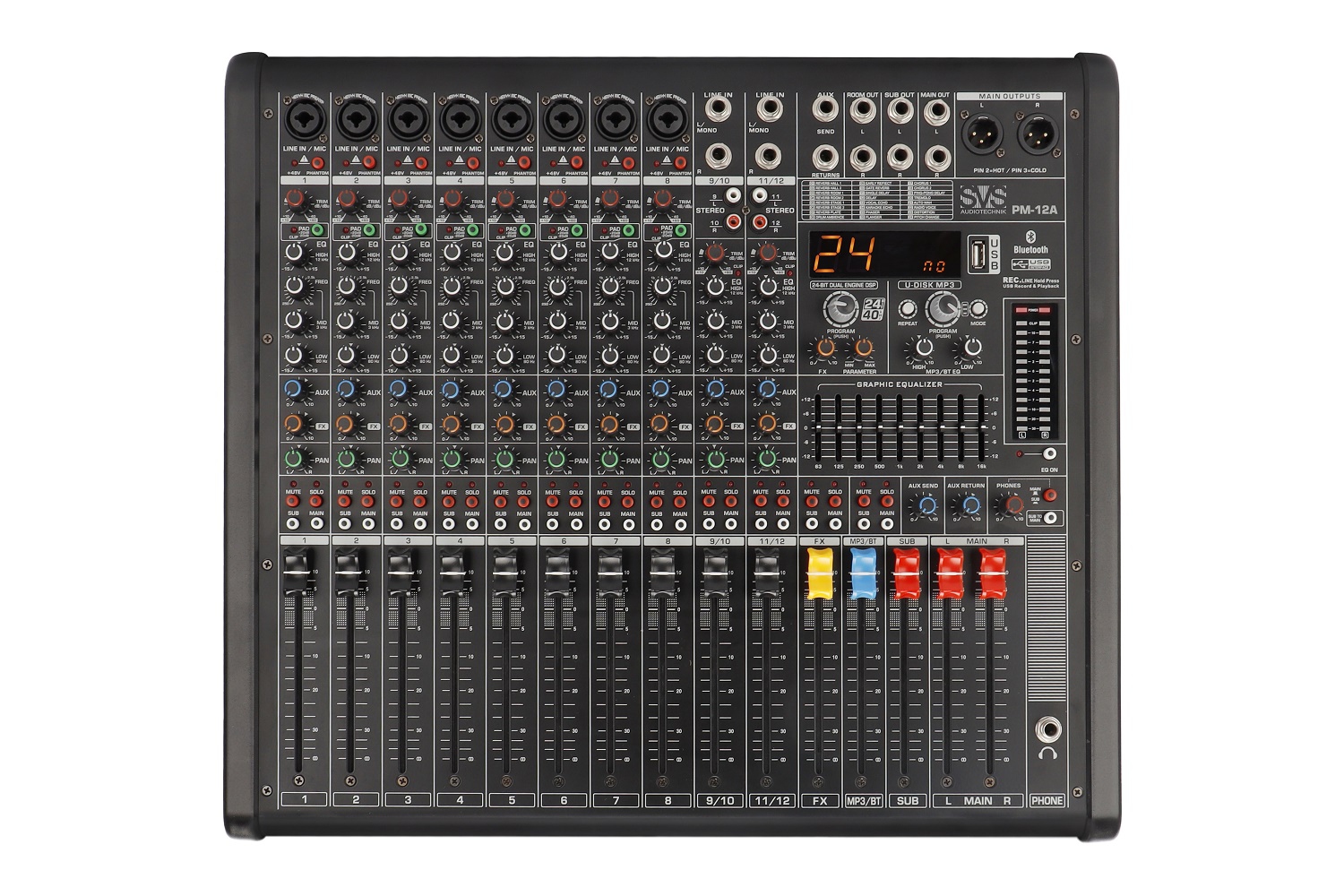 SVS Audiotechnik mixers PM-12A Активный аналоговый микшерный пульт, 12-канальный в Нижней Салде